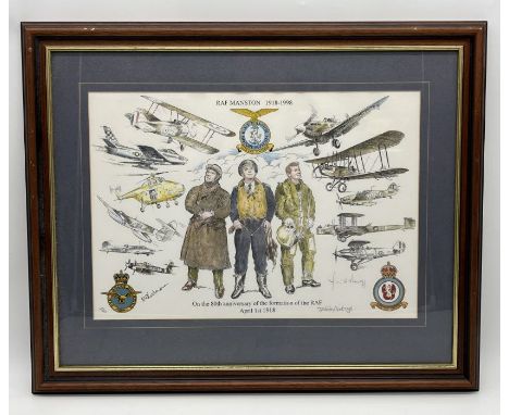 A limited edition print issued by the RAF Manston History Museum commemorating the 80th anniversary of the founding of the RA