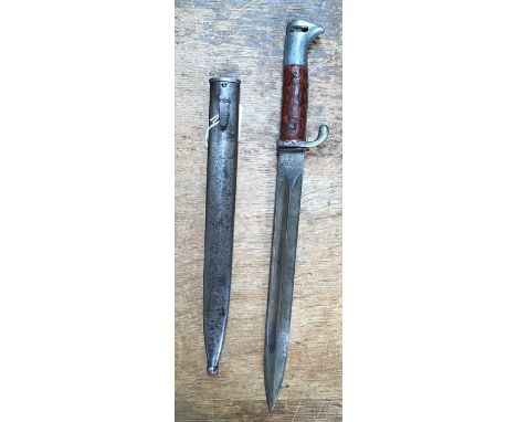 WW2 Third Reich Parade Bayonet with single edged fullered 25cm long blade maker marked "Original Eickhorn, Solingen". Replace