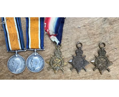 WW1 British medals, includes two 1914-18 war medals to 4676 Pte W. Harper of the K.O.Y.L.I &16107 Pte F. Roberts of the R.WAR