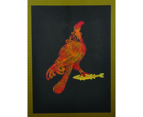 Steven Doyle (20th Century) British. "The Bird". Limited Edition Print, Signed, Inscribed and numbered 6/55 in Pencil, overal