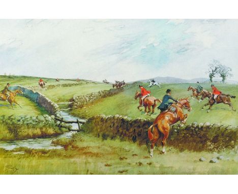 Charles Johnson Payne "Snaffles" (1884-1967) British. 'The Biggest Walls in the Counthry was in it', Lithograph, overall 17" 