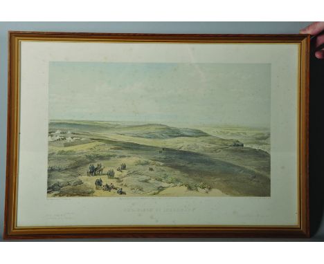 William Simpson (1823-1899) British. "The Field of Inkermann", Lithograph, overall 14" x 21", together with another fifteen s