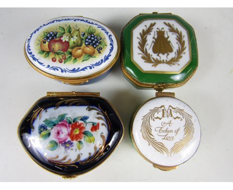 Four various Limoges, Crummles and other trinket boxes