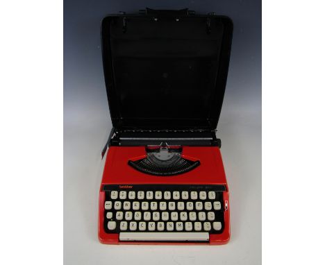 A vintage 'Brother Deluxe 220' typewriter
