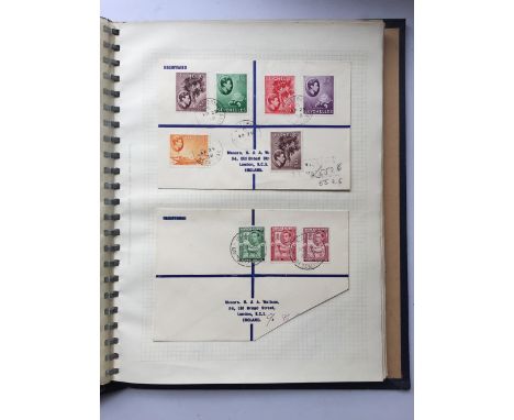 A vintage Stanley Gibbons 'Swing-O-Ring' stamp album containing a British Commonweath accumulation (mostly post-1938), includ