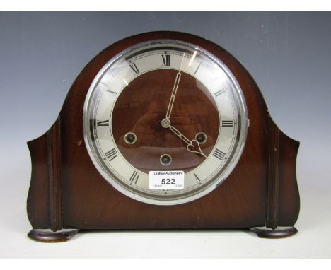 A 1950's Smiths oak cased mantel clock