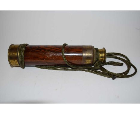 A 19th Century expanding brass telescope, manufactured by R Field &amp; Sons, New Street, Birmingham