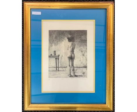 Morgan Walker RA (British, 20th century), 'Laura, London 1997', limited edition etching, numbered 3/30, titled and signed in 