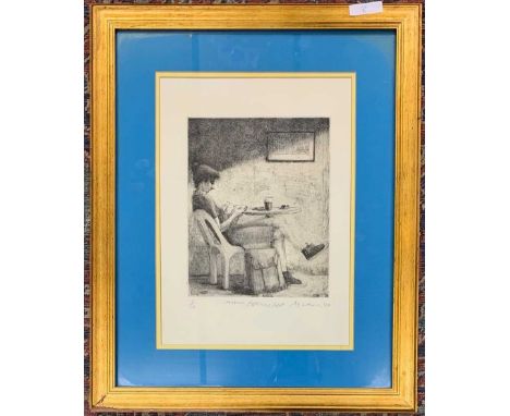 Morgan Walker R.A.(British, 20th century), 'Missing Espresso Roma', limited edition etching, numbered 3/25, titled, signed an