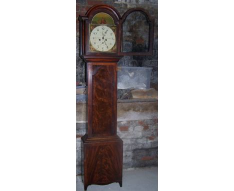 An early 19th century Longcase Clock, the arched dial painted with figures and inscribed "George Nesbitt, Sunderland", with e