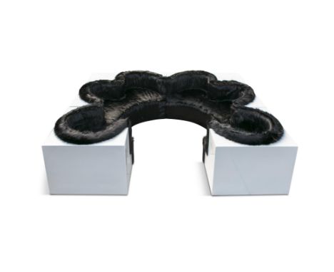 ARCHIZOOMAn Imperial Safari sofa by Archizoom, produced by Paltronova, fibreglass, foam rubber and faux fur upholstery, Italy