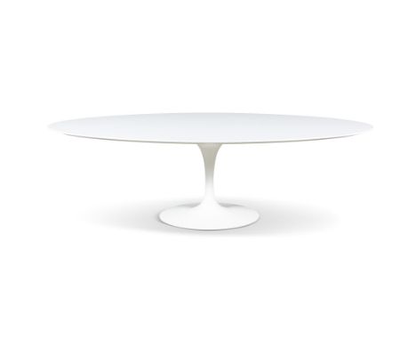 EERO SAARINENAn oval tulip dining table by Eero Saarinen, produced by Knoll, c.2007, with maker's stamp. 243 x 137 x 74cm(h)C