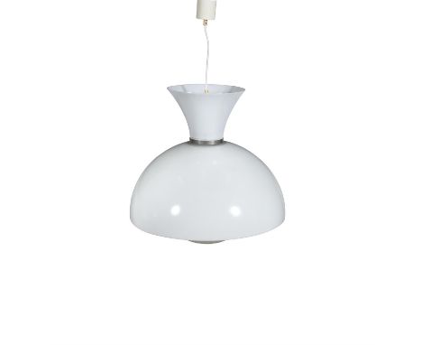 CEILING LIGHTA Perspex and opaque glass ceiling light, Italy c.1970. 61 x 61 x 96cm(h)Condition Report:  Overall condition is