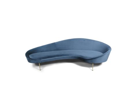 SOFA, a kidney shaped sofa, in the style of Ico Parisi, 72 x 260 x 115cmCondition Report:  Overall condition is very goodThis