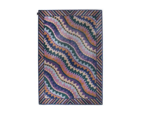 MISSONI A vintage Missoni wool rug, produced by T&amp;J Vestor, Italy c.1980, with maker's label. 240 x 164cm