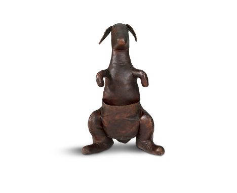 DIMITRI OMERSA A leather kangaroo by Dimitri Omersa, England c.1960. 84cm(h)Condition Report:  In good overall conditionSome 