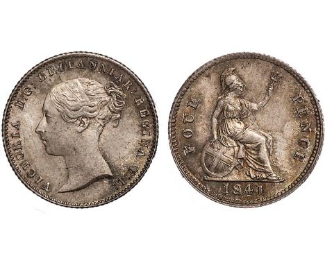 † - Victoria, groat, 1841, young head l., rev. Britannia std. r., with shield and trident (S.3913; ESC.1935), virtually mint 