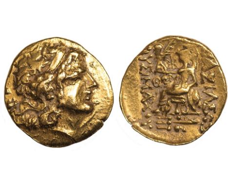 Pontic Kingdom, Mithradates VI Eupator (First Mithradatic War, c. 88-86 BC), struck in name and type of Lysimachos, gold stat