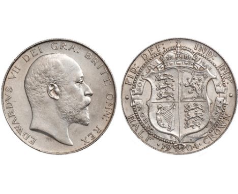 Edward VII, halfcrown, 1904, bare head r., rev. crowned shield of arms within Garter (S.3980; ESC.749), light scuffs, good ve