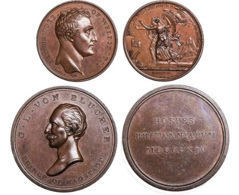 Napoleonic Wars, Wellington, the arrival of the English Army in the Peninsular, copper medal, 1808, by N. G. A. Brenet, for M