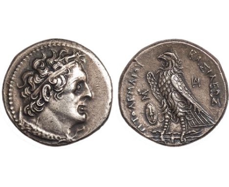 Egypt, Ptolemy II Philadelphos (285 -246 BC), tetradrachm, Alexandria, diad. hd. of Ptolemy I r., wearing aegis, rev. ΠΤΟΛΕΜΑ