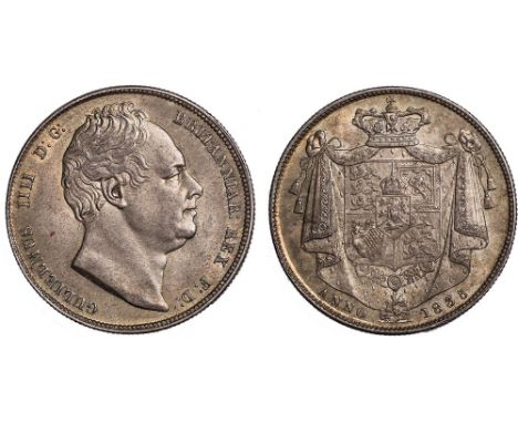 † - William IV, halfcrown, 1835, WW in script on truncation, bare head r., rev. crowned shield of arms over mantle (S.3834; E