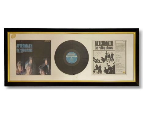 Rolling Stones signed Aftermath Album Display. Album sleeve signed by Mick Jagger, Keith Richards, Brian Jones, Charlie Watts