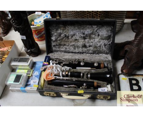 A Boosey and Hawkes of London clarinet in fitted case