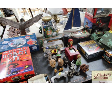A model Eddie Stobart lorry; a model of the worlds first supersonic car; a model Corgi of Noddy's car; a boxed carriage clock