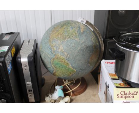 A lamp in the form of a globe