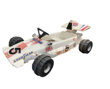 1970s Raleigh children's F1 pedal car, approximately 103cm in length.