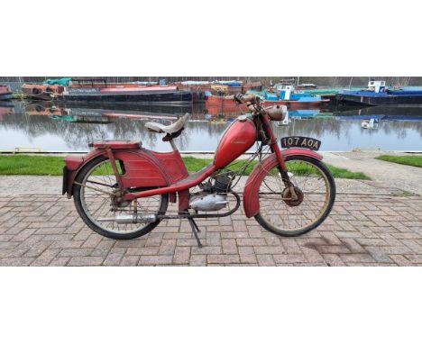 1959 Phillips Gadabout, 49cc. Registration number 107 AOA. Frame number 8N 2592, 2R527. Engine number 834099.Part of the Rale