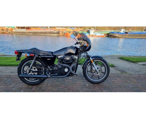 1977 Harley Davidson XLCR1000, 998cc. Registration number DFC 993R. Frame number 7F01040H7. Engine number 7F01040H7.First rel