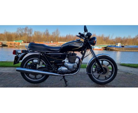 1982 Triumph TSS, 744cc. Registration number CUG 456Y. Frame number HEA 33802. Engine number HEA 33802.The T140W TSS was the 