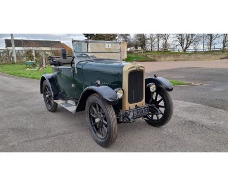 1928 Triumph Super Seven two seater de Luxe, 832cc. Registration number WW 5202. Chassis number 5282. Engine number 5292.The 