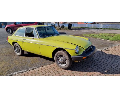 c.1977 MGB GT, 1800cc. Registration number unknown. Chassis number G23D 085281 (see text). Engine number 18V847 H4616.The Mk 