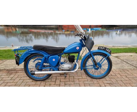 1957 BSA Bantam Major D3, 150cc. Registration number YKP 146. Frame number CD3 8175. Engine number DB3B 17794.Many a now-matu