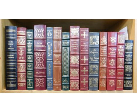 CHARLES DARWIN: ON THE ORIGIN OF SPECIES, 1991, original decorative leather gilt, aeg + OSCAR WILDE: THE PICTURE OF DORIAN GR