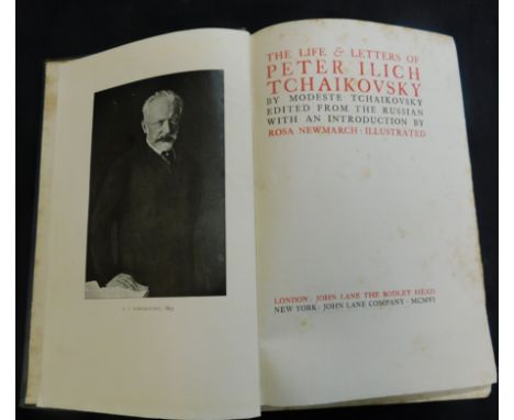 MODESTE TCHAIKOVSKY: THE LIFE AND LETTERS OF PETER ILICH TCHAIKOVSKY, trans/ed Rosa Newmarch, London, John Lane, The Bodley H