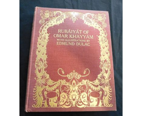 OMAR KHAYYAM: RUBAIYAT, trans Edward Fitzgerald, ill Edmund Dulac, London, Hodder &amp; Stoughton [1909], 1st trade edition, 