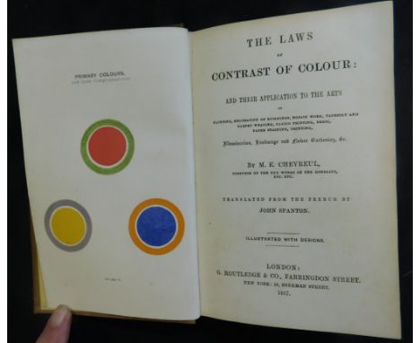 MICHEL EUGENE CHEVREUL: THE LAWS OF CONTRAST OF COLOUR..., trans John Spanton, London, George Routledge, 1857, 1st edition, c
