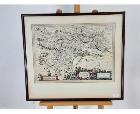 HAND COLOURED MAP OF THE UPPER WARD OF 'CLYDS-DALE', by Timothy Pont61cm x 68cm 