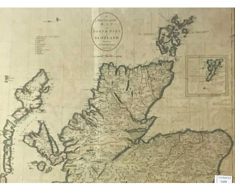 NEW AND CORRECT MAP OF THE NORTH PART OF SCOTLAND, by J.Cary45cm x 56cm