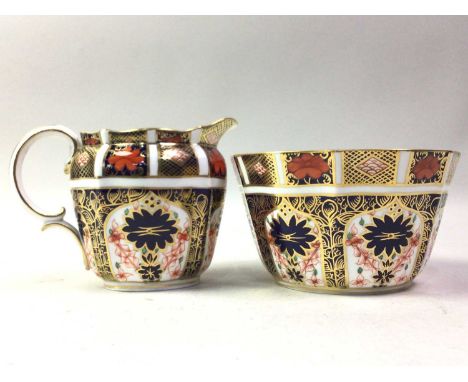 ROYAL CROWN DERBY, IMARI PATTERN TEA SERVICE, CIRCA 1965-7 comprising six cups, saucers and sideplates, a sugar bowl, a cream