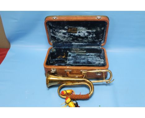 AN ARGYLL AND SUTHERLAND HIGHLANDER'S BUGLE IN EARLY FITTED CASE