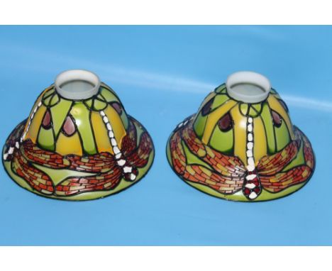 A PAIR OF DECORATIVE LAMP SHADES