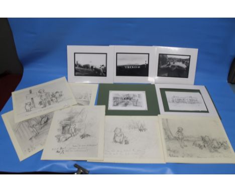 THREE DAN POWERS SIGNED BLACK &amp; WHITE PHOTOGRAPHS IN MOUNTS TOGETHER WITH A QUANTITY OF ASSORTED PRINTS TO INCLUDE WINNIE