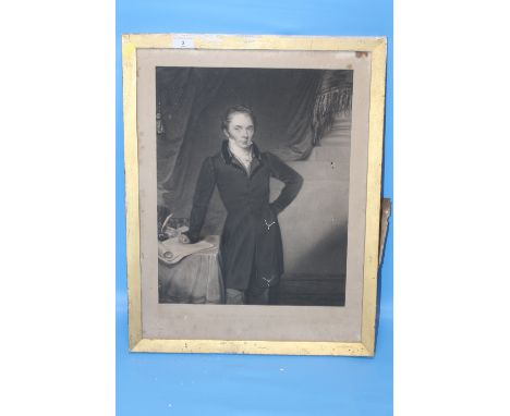 A FRAMED PORTRAIT ENGRAVING 'THE RIGHT HONORABLE LORD JOHN RUSSELL'  A/F