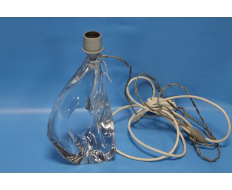 A DAUM GLASS LAMP BASE