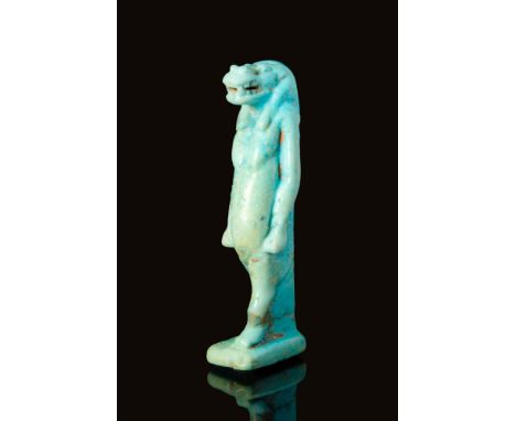 Late Period, Ca. 688-332 BCAn Egyptian faience figure of Tawaret the goddess of child birthing and the protector of women, ch